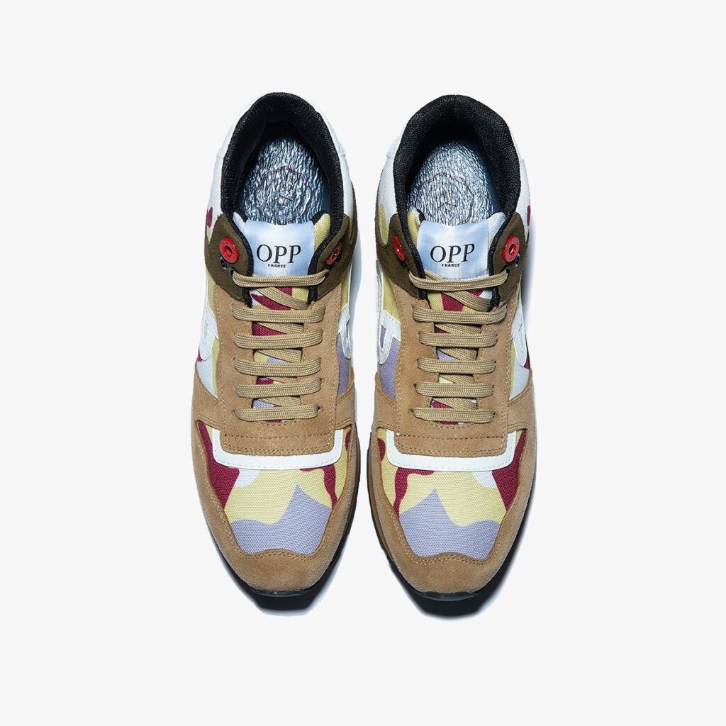 High Top Lace-Up Suede Sneakers Khaki - Image 2