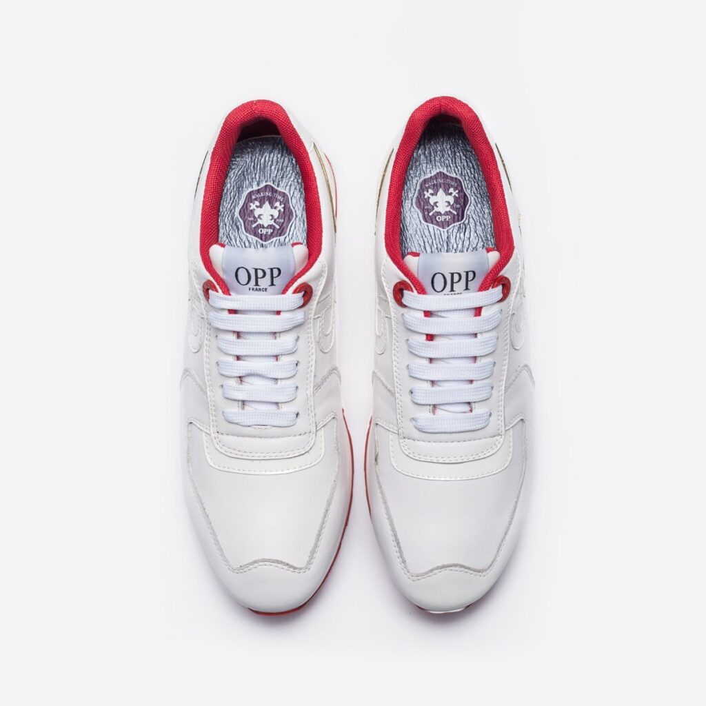 Lace-Up Suede Sneakers White - Top Sneakers - OPP Official Store (OPP France)