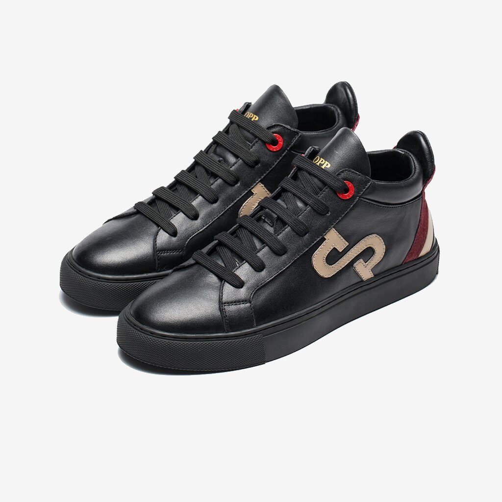 Men High-Top Shoes Black - Image 3