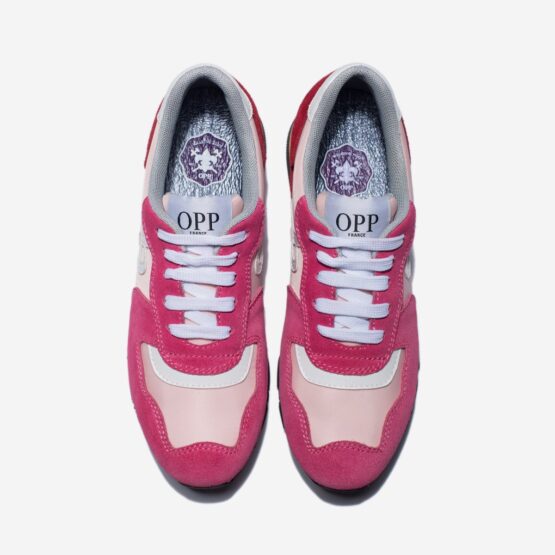 Women Lace-Up Suede Sneakers Rose