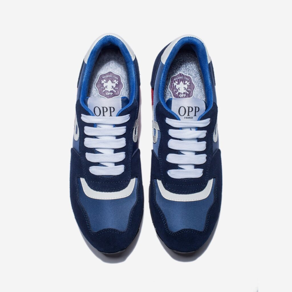 Women Lace-Up Suede Sneakers Blue - OPP Official Store
