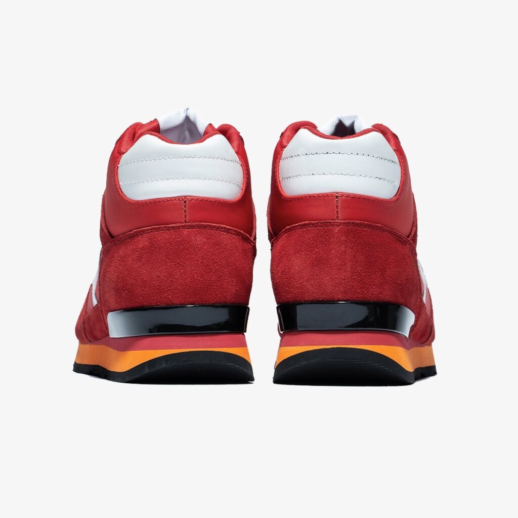 High Top Lace-Up Suede Sneakers Red - Image 4
