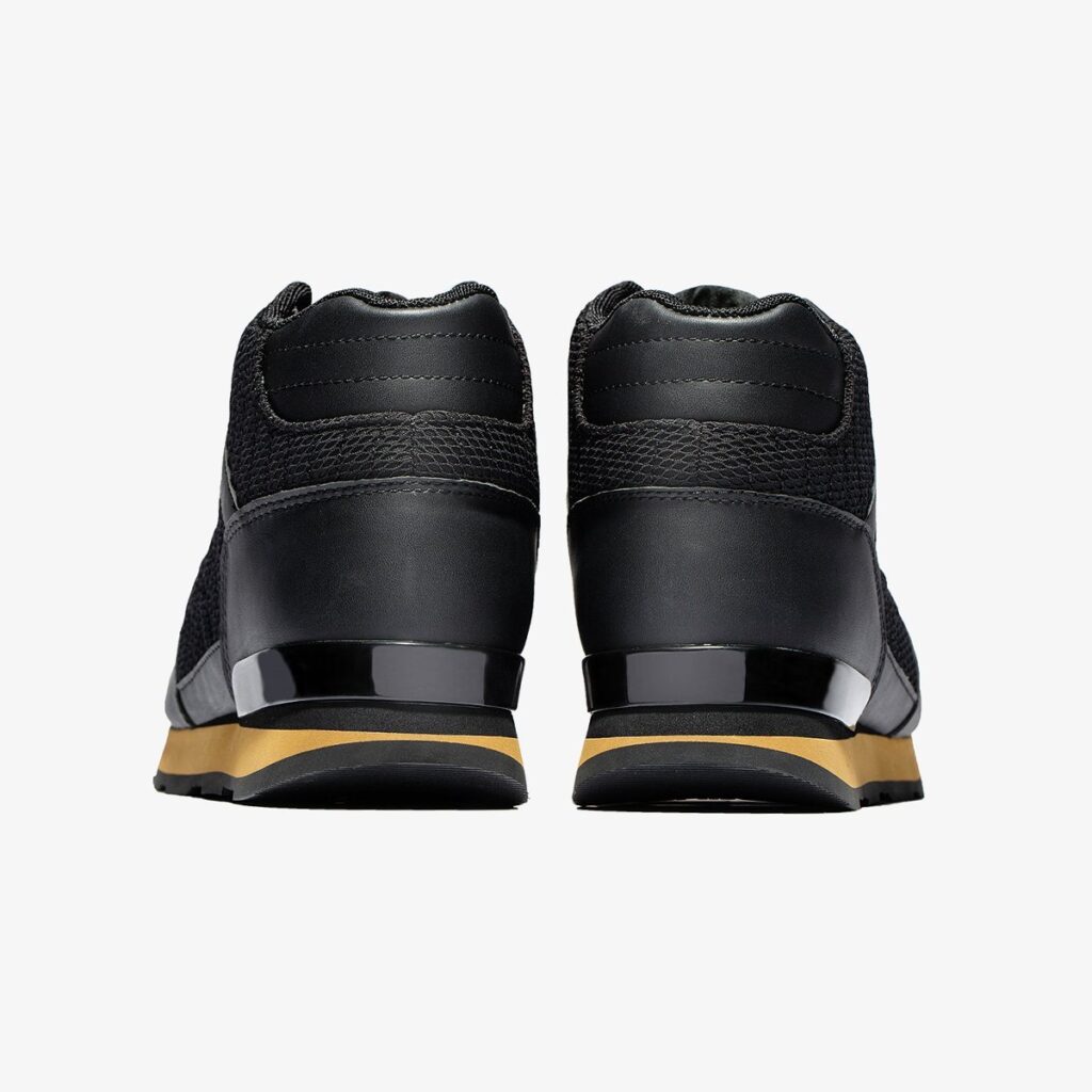 High Top Lace-Up Suede Sneakers Black - Image 4