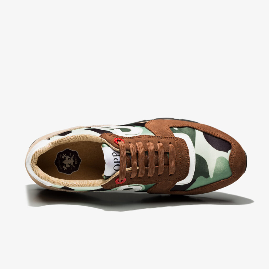 Lace-Up Paint Sneakers Brown - Image 7
