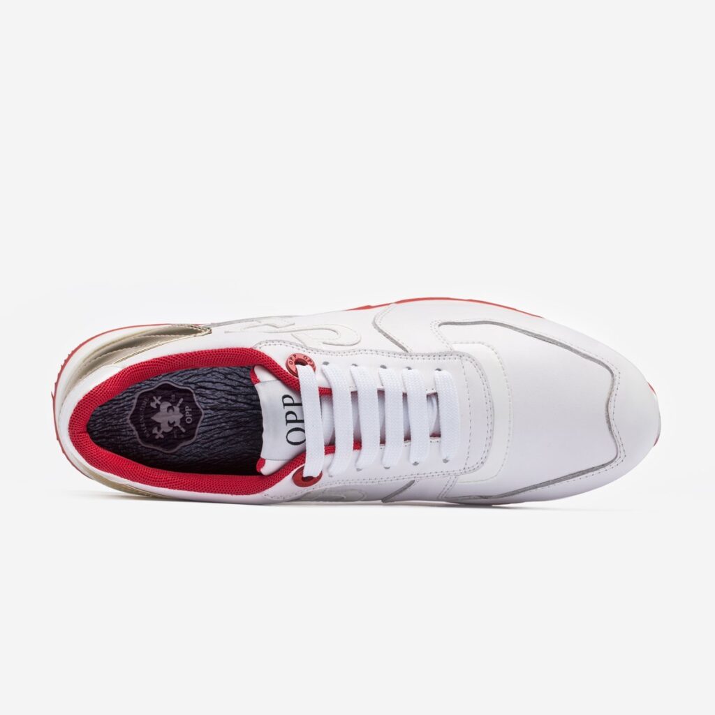 Lace-Up Suede Sneakers White - Top Sneakers - OPP Official Store (OPP France)