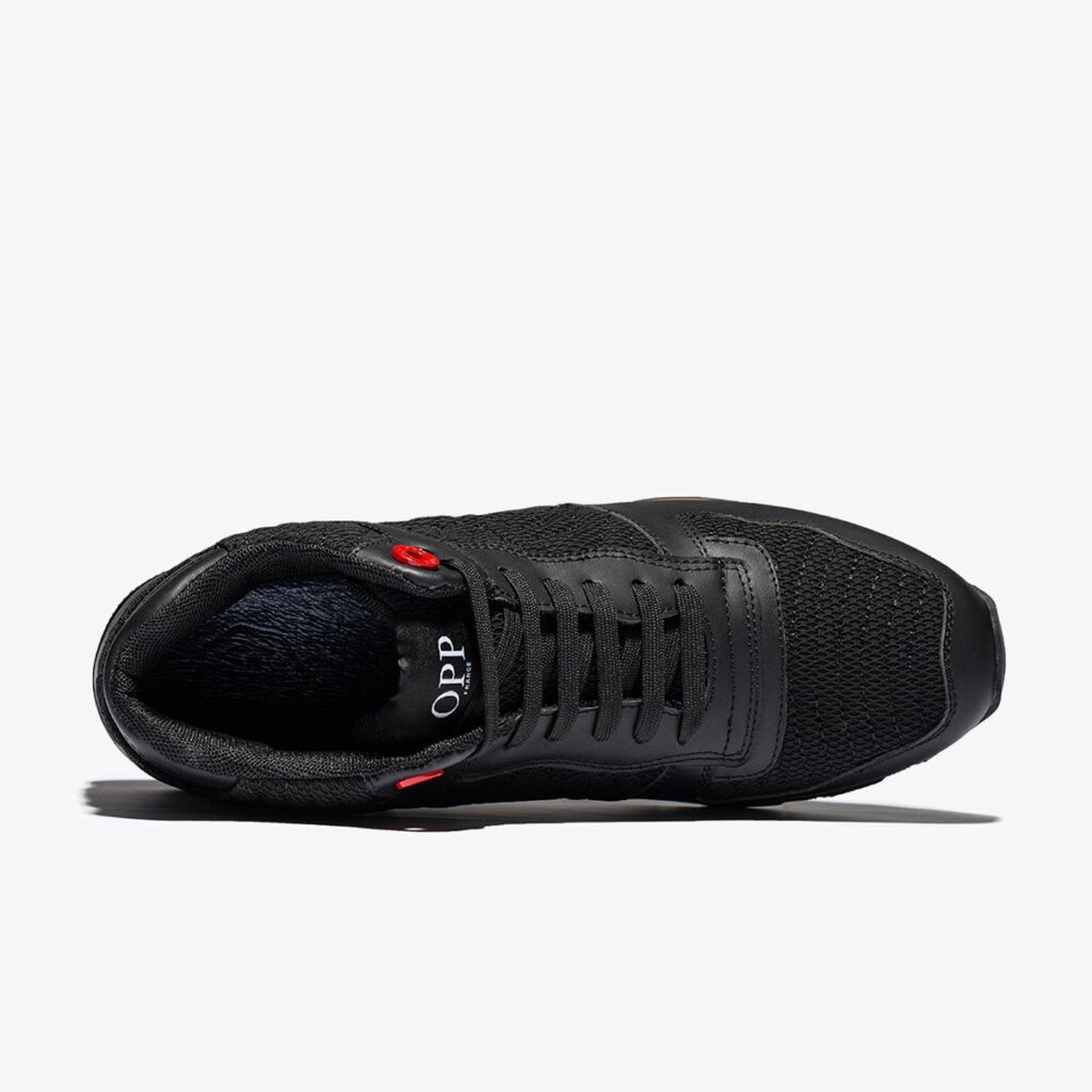 High Top Lace-Up Suede Sneakers Black - Image 5