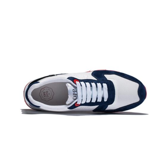 Lace-Up Leather Sneakers Blue
