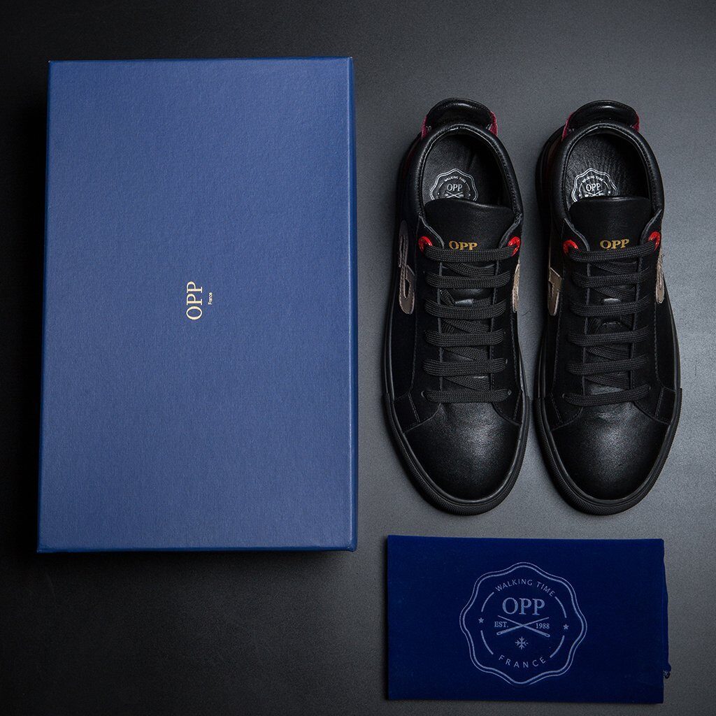 Men High-Top Shoes Black - Image 7