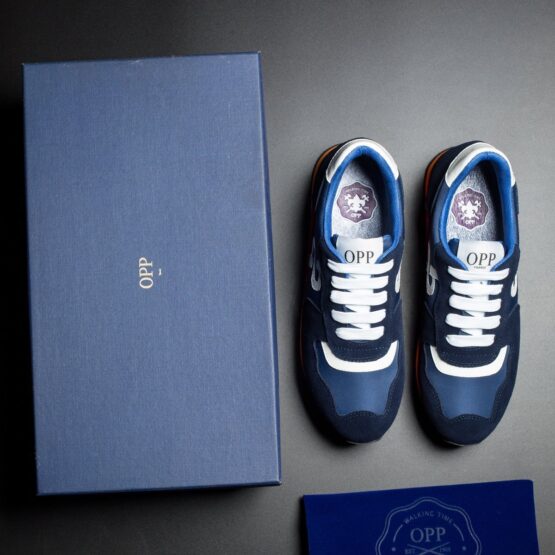 Women Lace-Up Suede Sneakers Blue