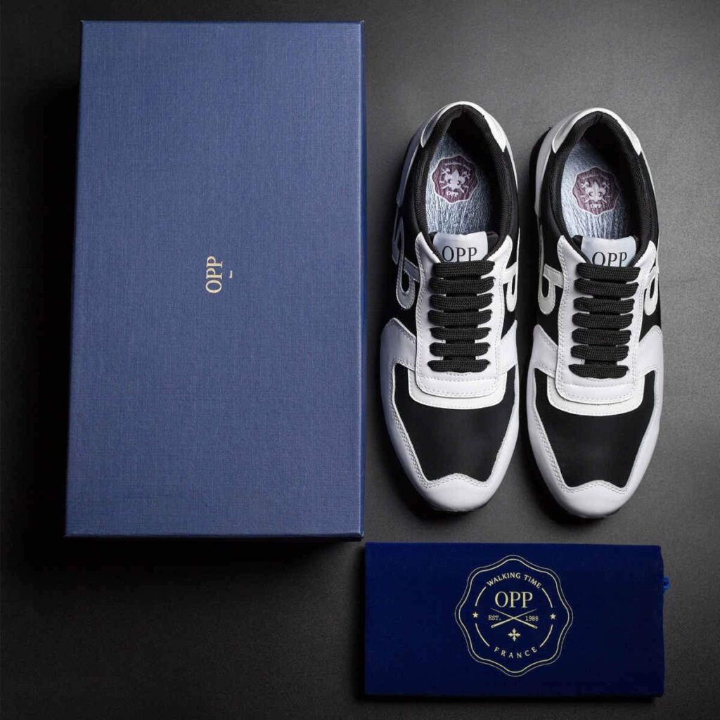 Lace-Up Suede Sneakers Black - Top Sneakers - OPP Official Store (OPP France)