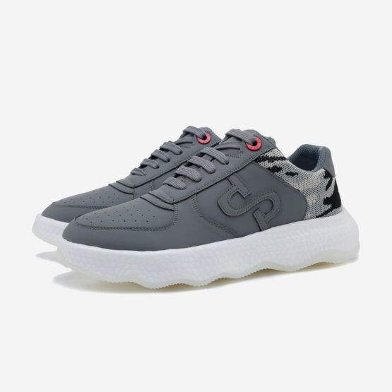Casual Leather Shoes Grey