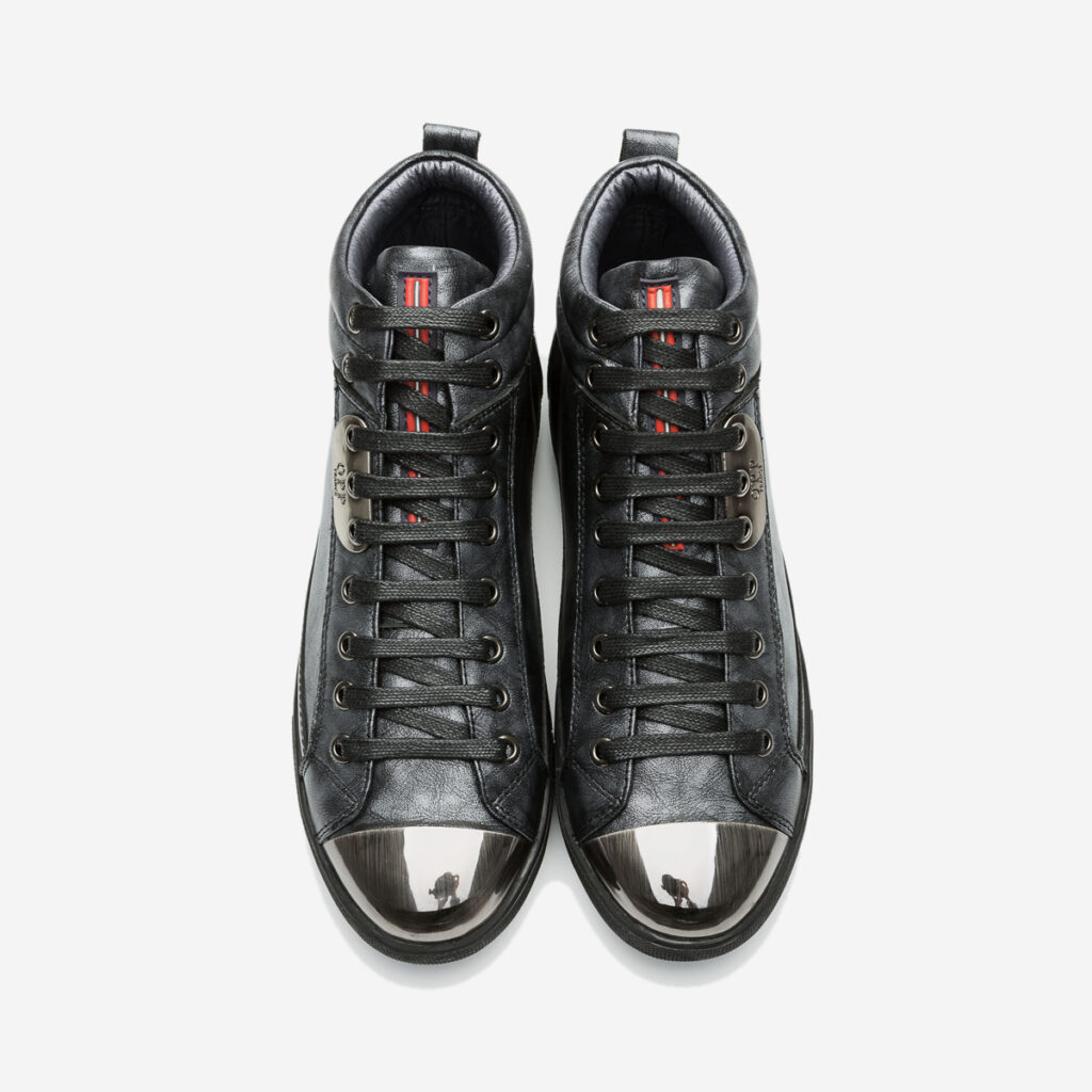 Men High-Top Shoes Black - Image 2