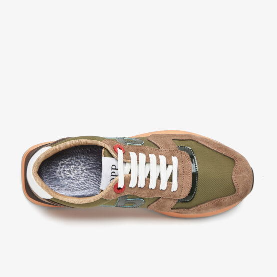 Lace-Up Suede Sneakers Green