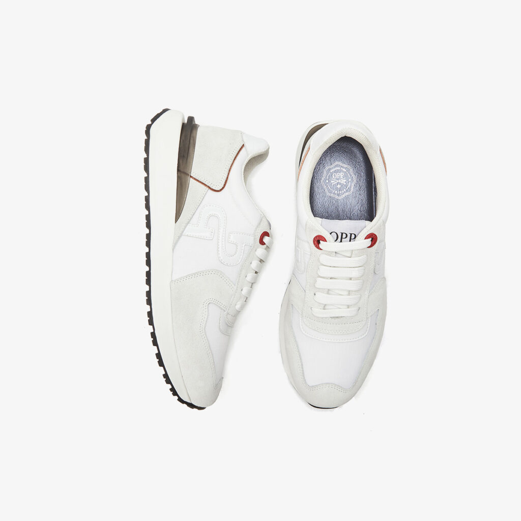 Lace-Up Suede Sneakers White - Image 5