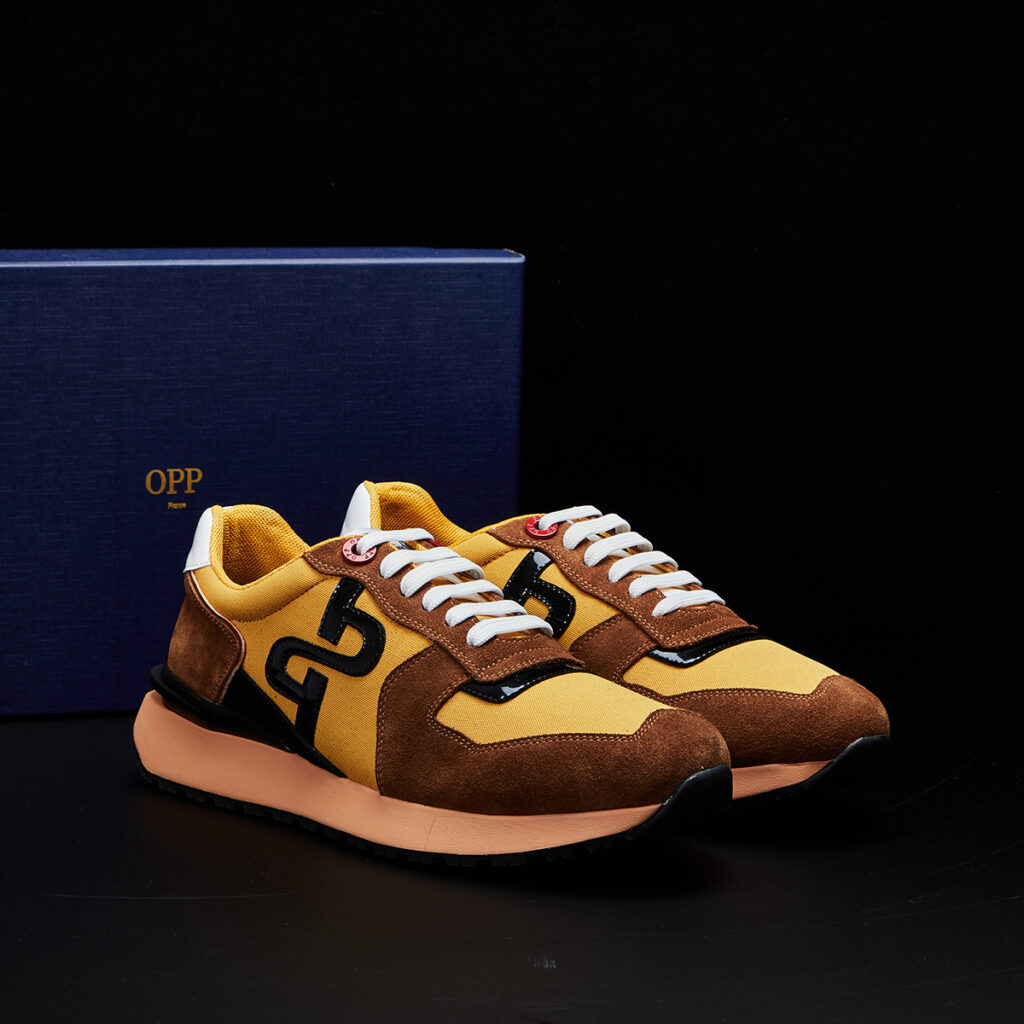 Lace-Up Suede Sneakers Yellow - Image 7