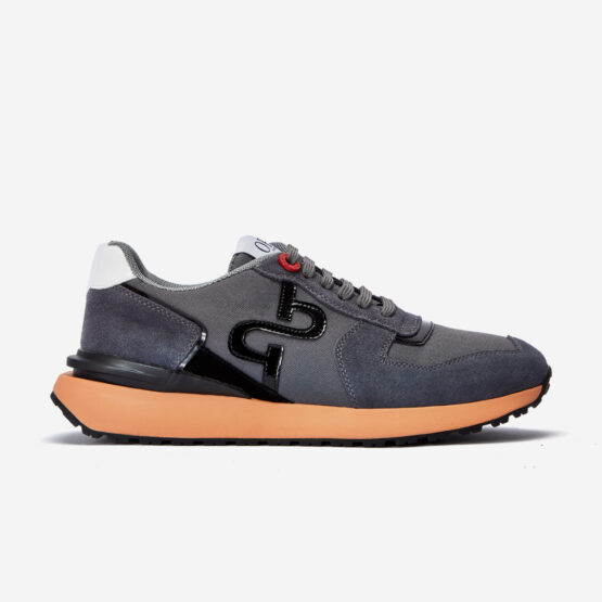 Lace-Up Suede Sneaker Gray