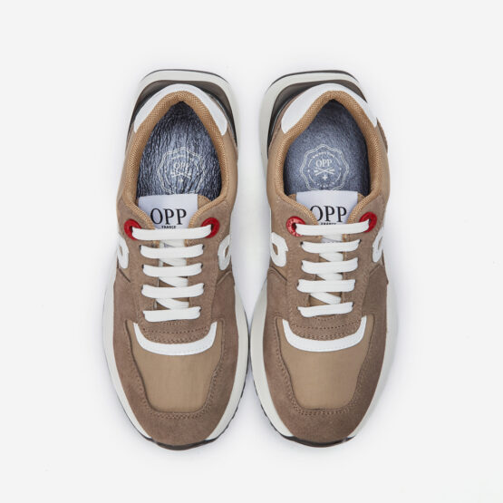 Women Lace-Up Suede Sneaker Khaki