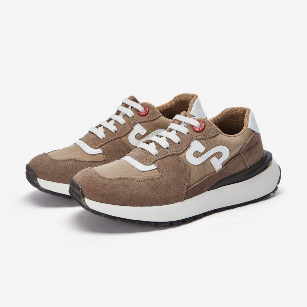 Women Lace-Up Suede Sneaker Khaki - Image 3