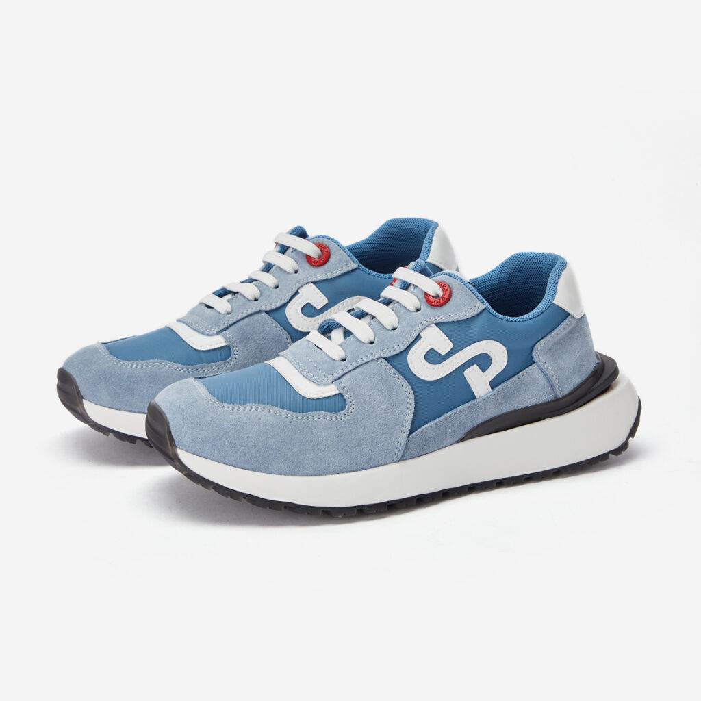 Women Lace-Up Suede Sneaker Haze blue - Image 3