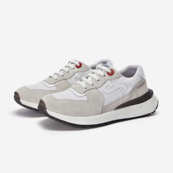 Women Lace-Up Suede Sneaker White