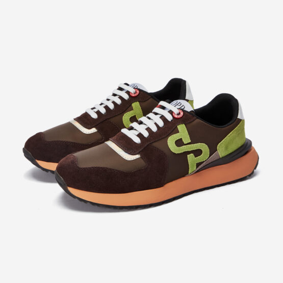 Lace-Up Suede Sneaker Chocolate