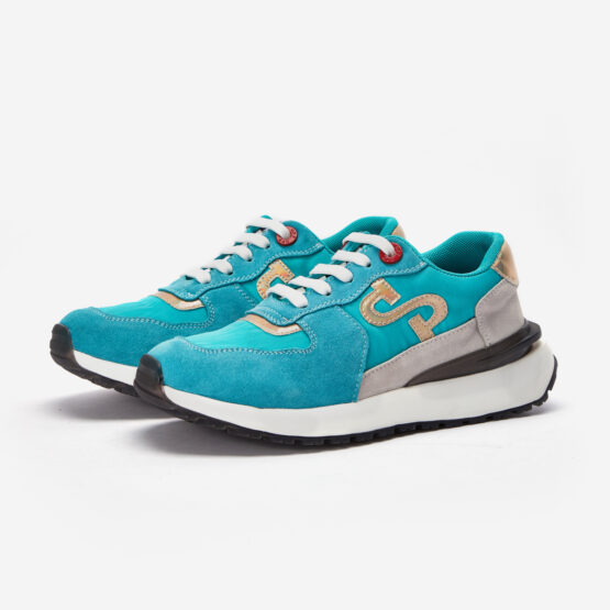 Women Lace-Up Suede Sneaker Lake blue