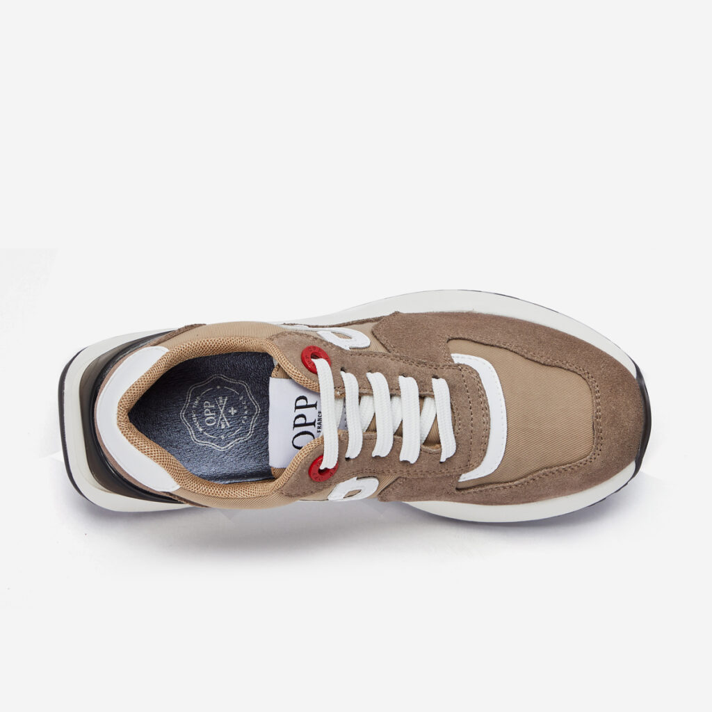 Women Lace-Up Suede Sneaker Khaki - Image 4