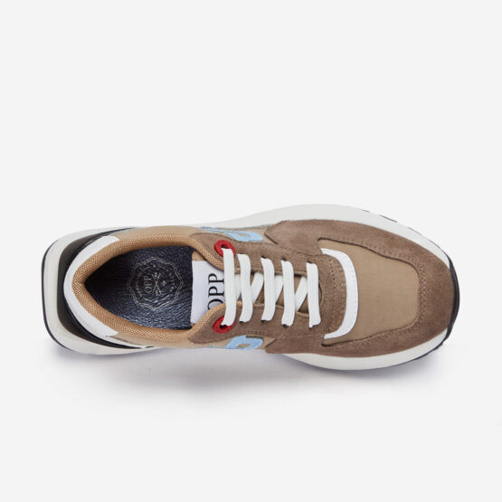 Women Lace-Up Suede Sneaker Khaki