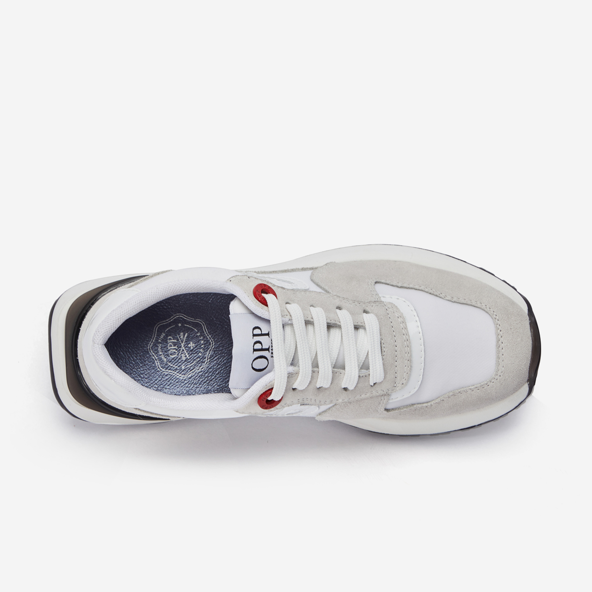 Women Lace-Up Suede Sneaker White - OPP Official Store