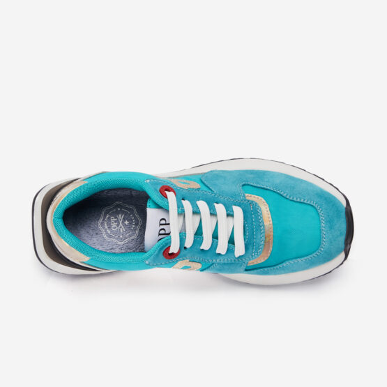 Women Lace-Up Suede Sneaker Lake blue