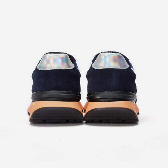 Lace-Up Suede Sneaker Navy Blue